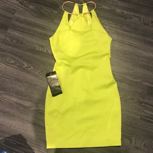 Brand New Bebe Neon Lime Mini Dress